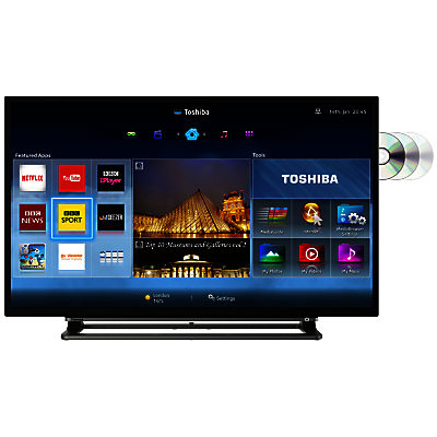 Toshiba 40D3553DB LED HD 1080p Smart TV/DVD Combi, 40  with Freeview HD and Built-In Wi-Fi